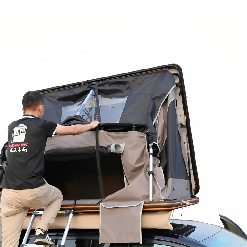 High-End Camper Roof Tent သည် SUV ၄ ယောက် (၉ ယောက်) နှင့် အံကိုက်၊